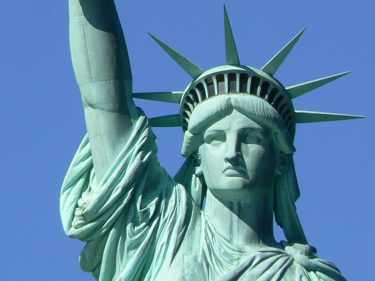 Closeup Of Statue Of Liberty