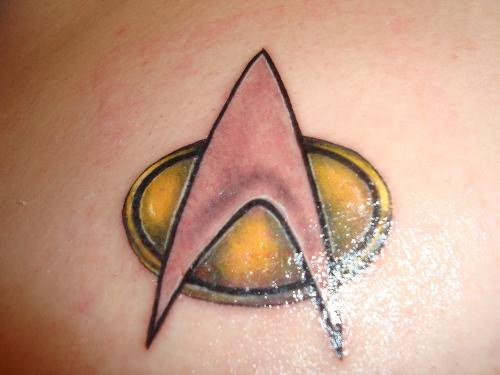 Colored Logo Of Star Trek Tattoo