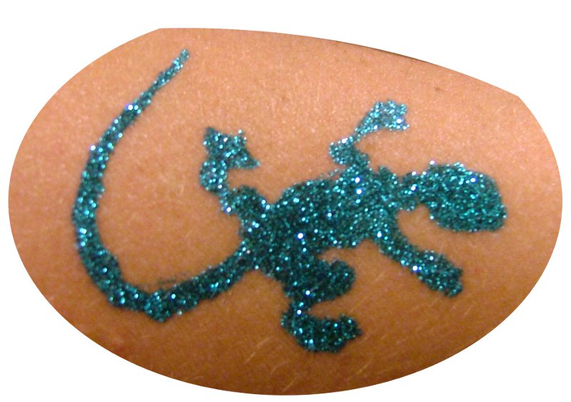 Cool Glitter Salamander Tattoo