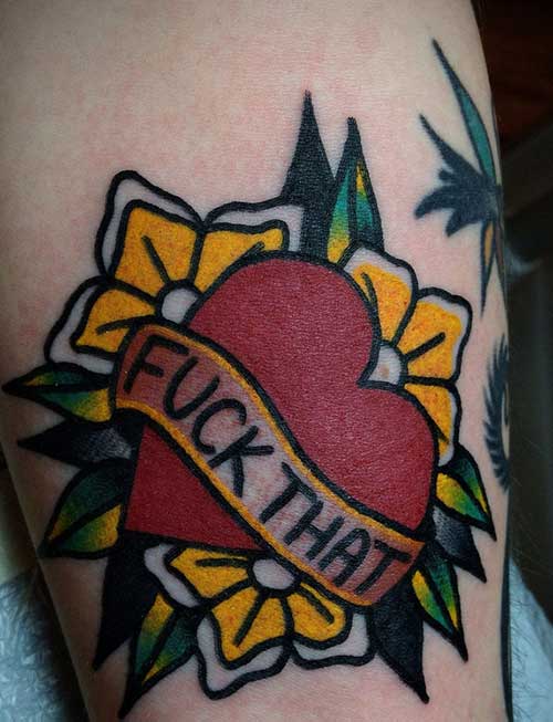 Cool Old School Punk Tattoo