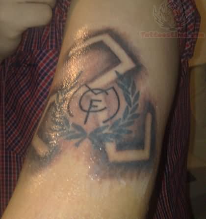Cool Real Madrid Logo Tattoo On Arm
