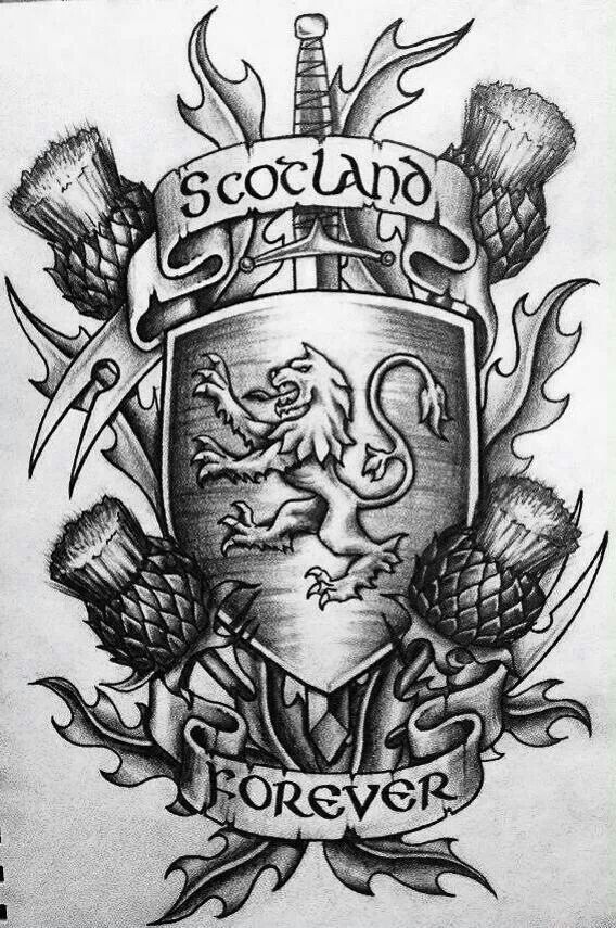 Cool Scotland Forever Tattoo Design