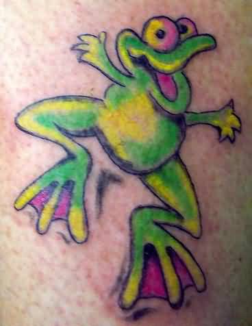 Crazy Cute Frog Tattoo