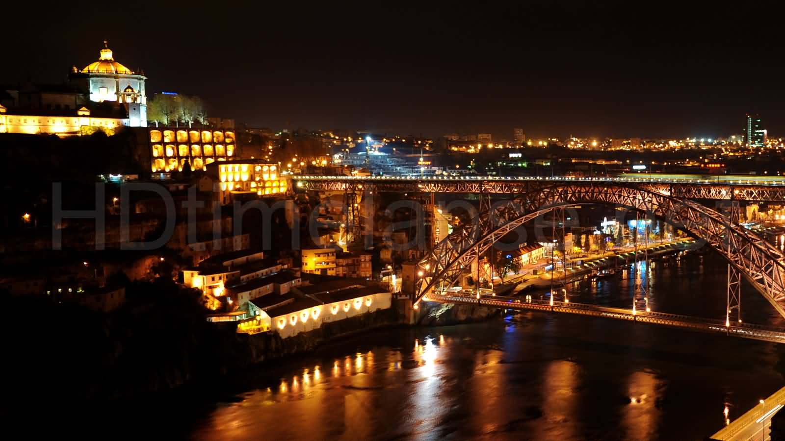 Dom Luis Bridge At Night