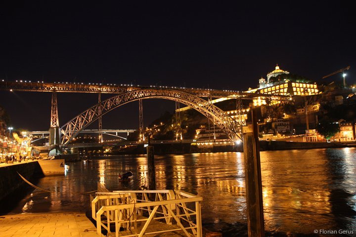 Dom Luis Bridge Illuminated During Night