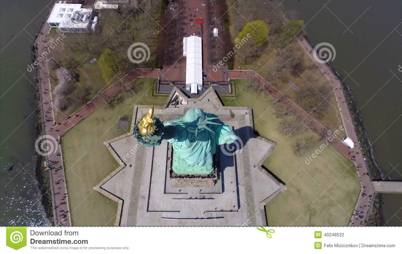 Eagle Eye View Of Statue Of Liberty