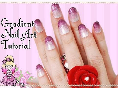 Easy Purple Gradient Nail Art