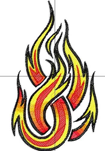 Evil Flames Tattoo Design