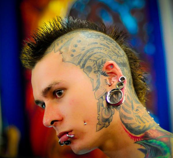 Extreme Crazy Face Tattoo