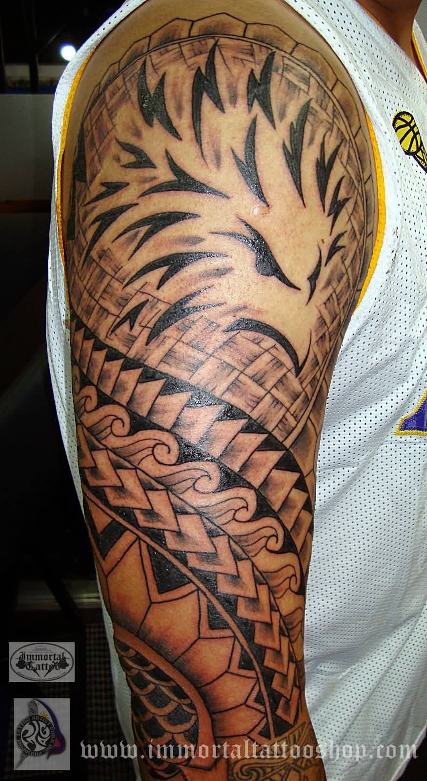 Fantastic Filipino Tattoo On Right Half Sleeve