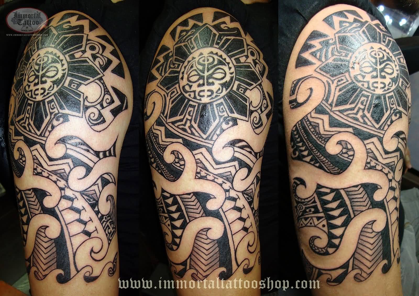 Filipino And Polynesian Tattoo On Shoulder By Frank