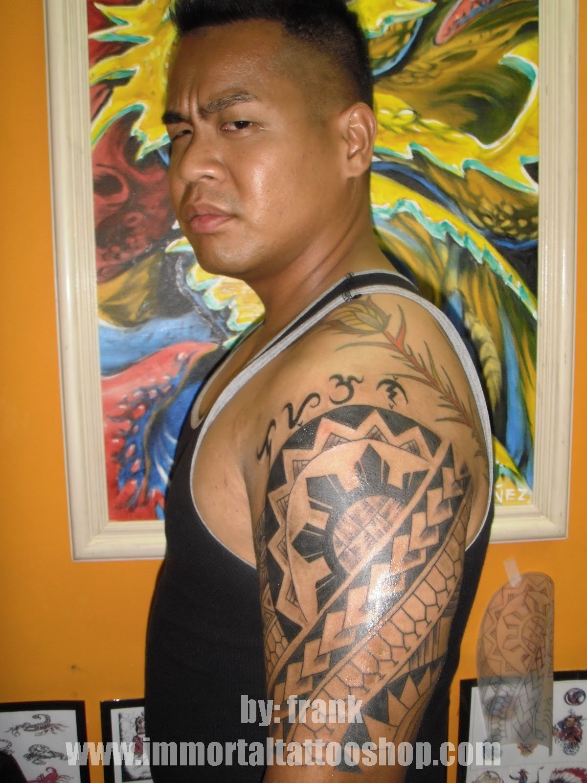 Filipino Hawaiian Tattoo On Left Half Sleeve By Frank ibanez