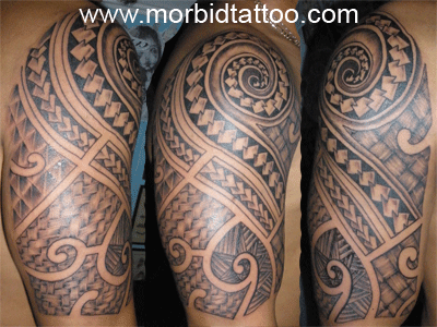 Filipino Polynesian Tattoo On Half Sleeve