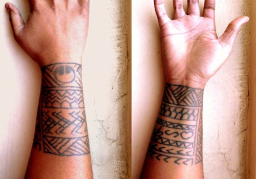 Filipino Tattoo On Right Wrist