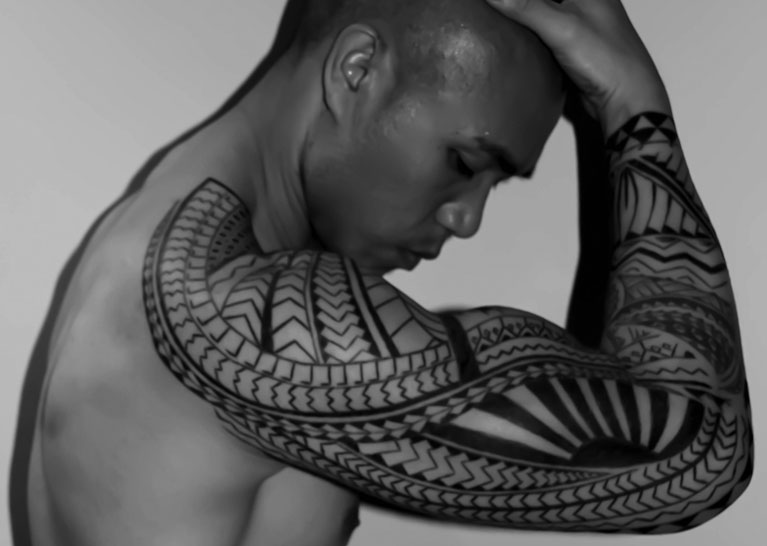 Filipino Tribal Tattoo On Man Full Sleeve