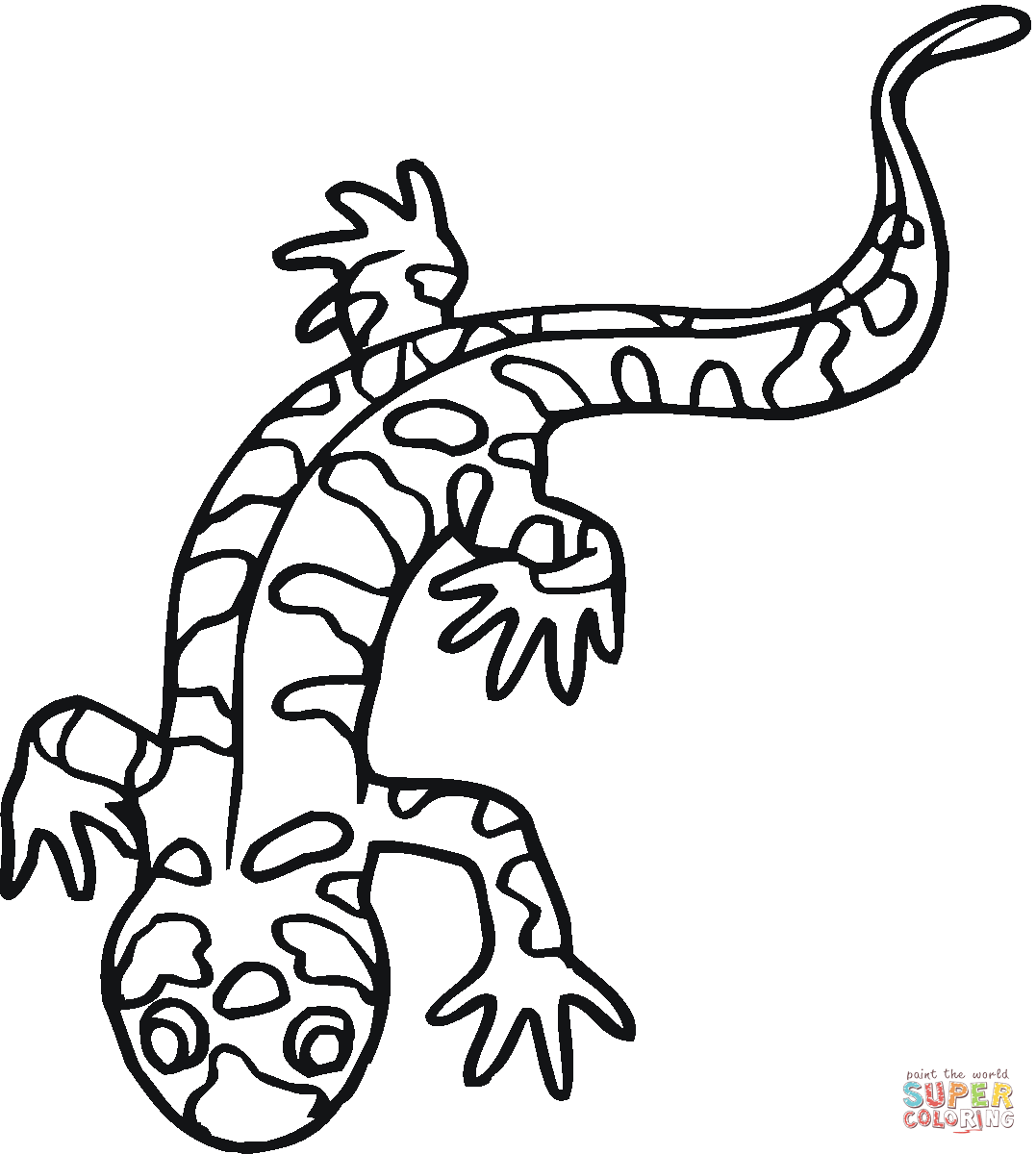 Fire Salamander Tattoo Drawing