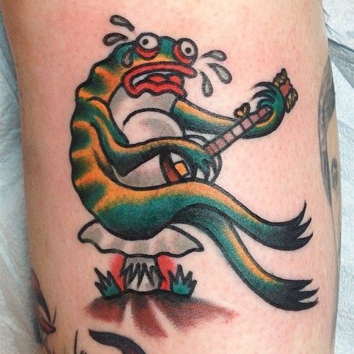 Frog Of Constant Sorrow Traditional Tattoo