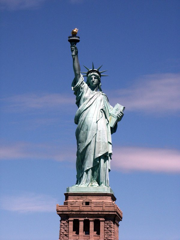 Front View Image Of Statue of Liberty