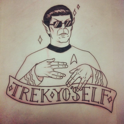 Funny Star Trek Tattoo Design