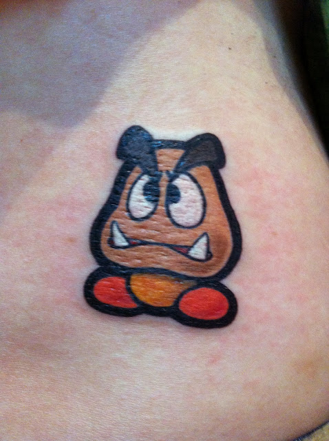 Goomba Mario Tattoo