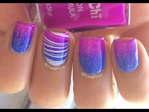 Gradient Water Marble Nail Art With Tutorial Video