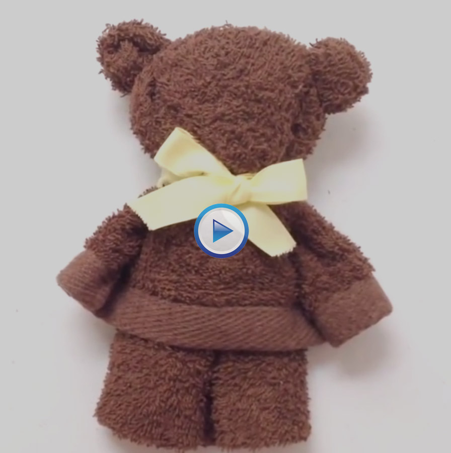 How to make a cute bear from a towel?
