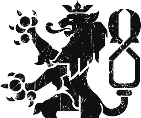 Impressive Black Scottish Lion Symbol Tattoo Design