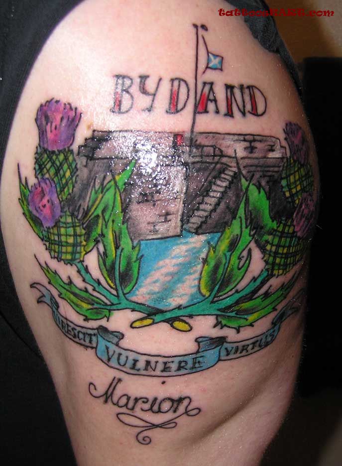 Impressive Scottish Tattoo On Shoulder