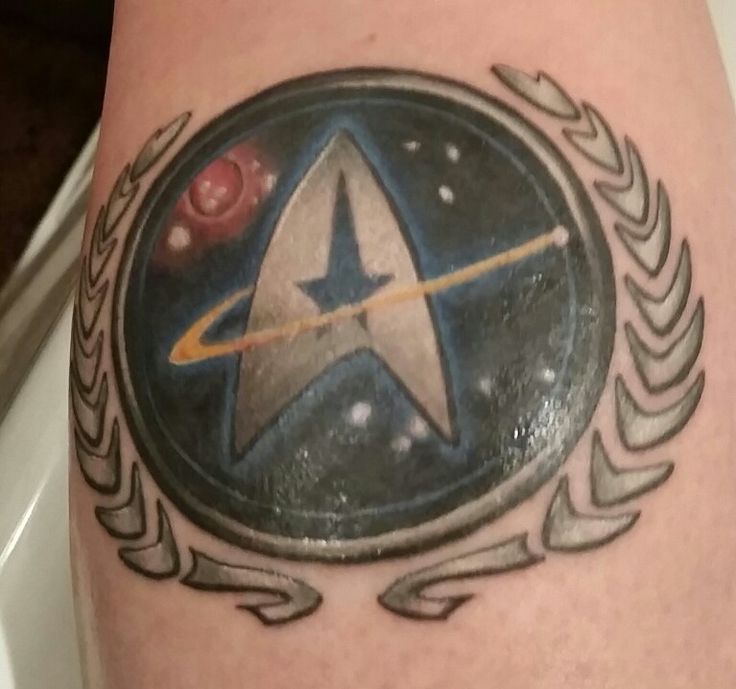 Impressive Star Trek Symbol Tattoo