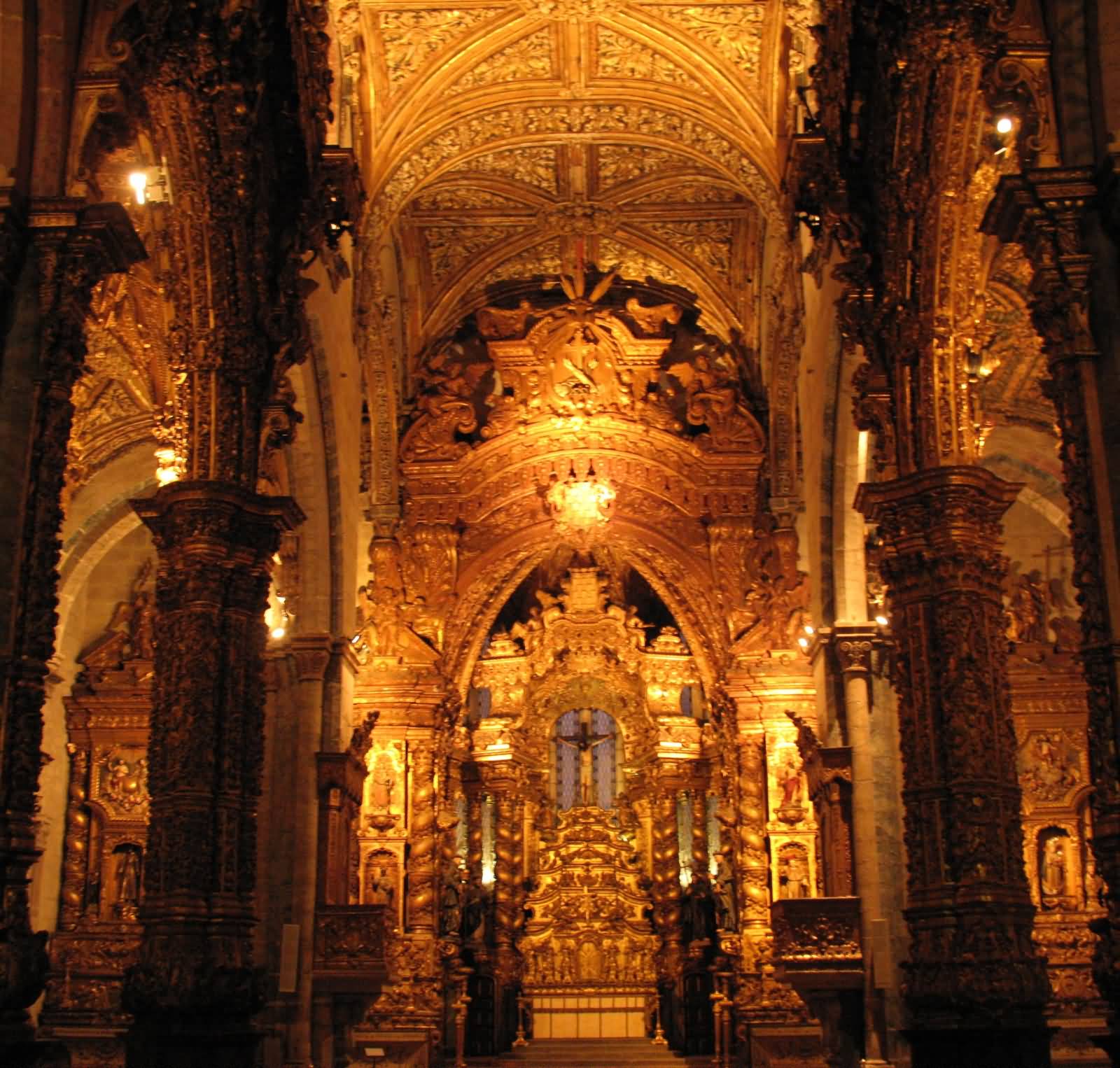 Inner View Of Church of Sao Francisco Towards The Main Chapel