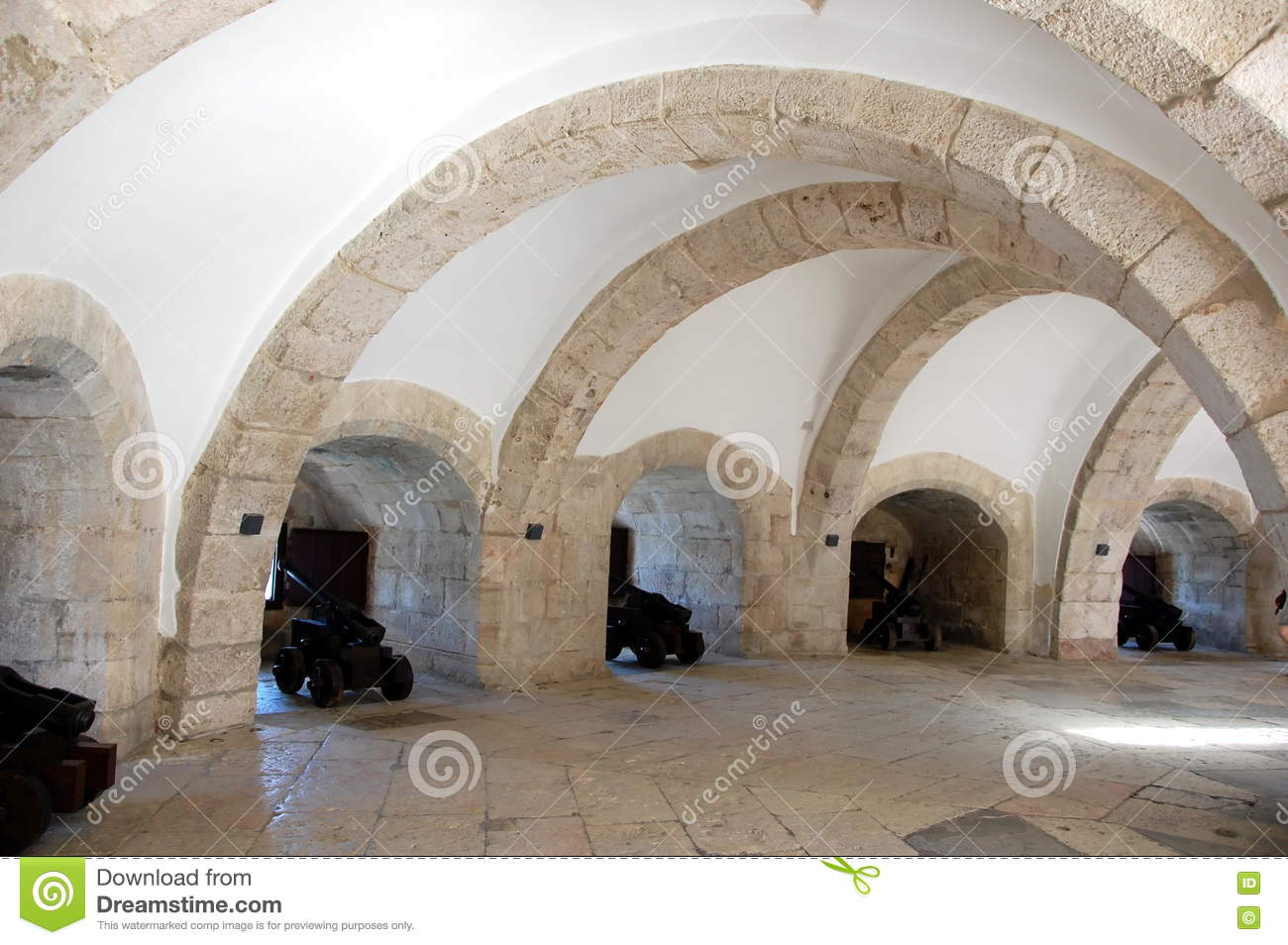 Interior Casemate Of The Main Bastion Of Belem Tower