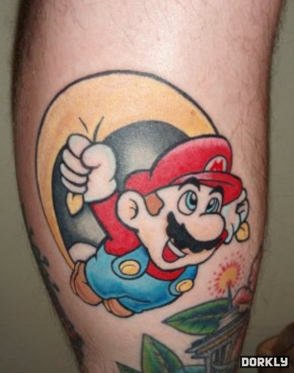 Jumping Mario Tattoo