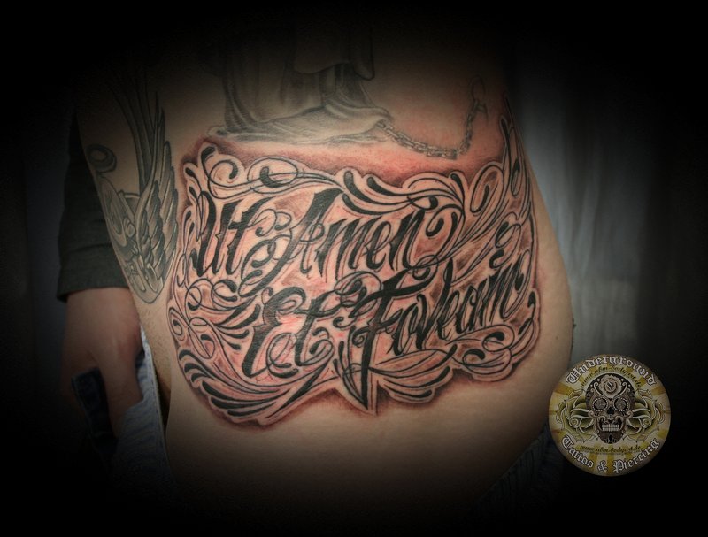 Latino Script Tattoo