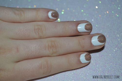Light Brown On White Nails