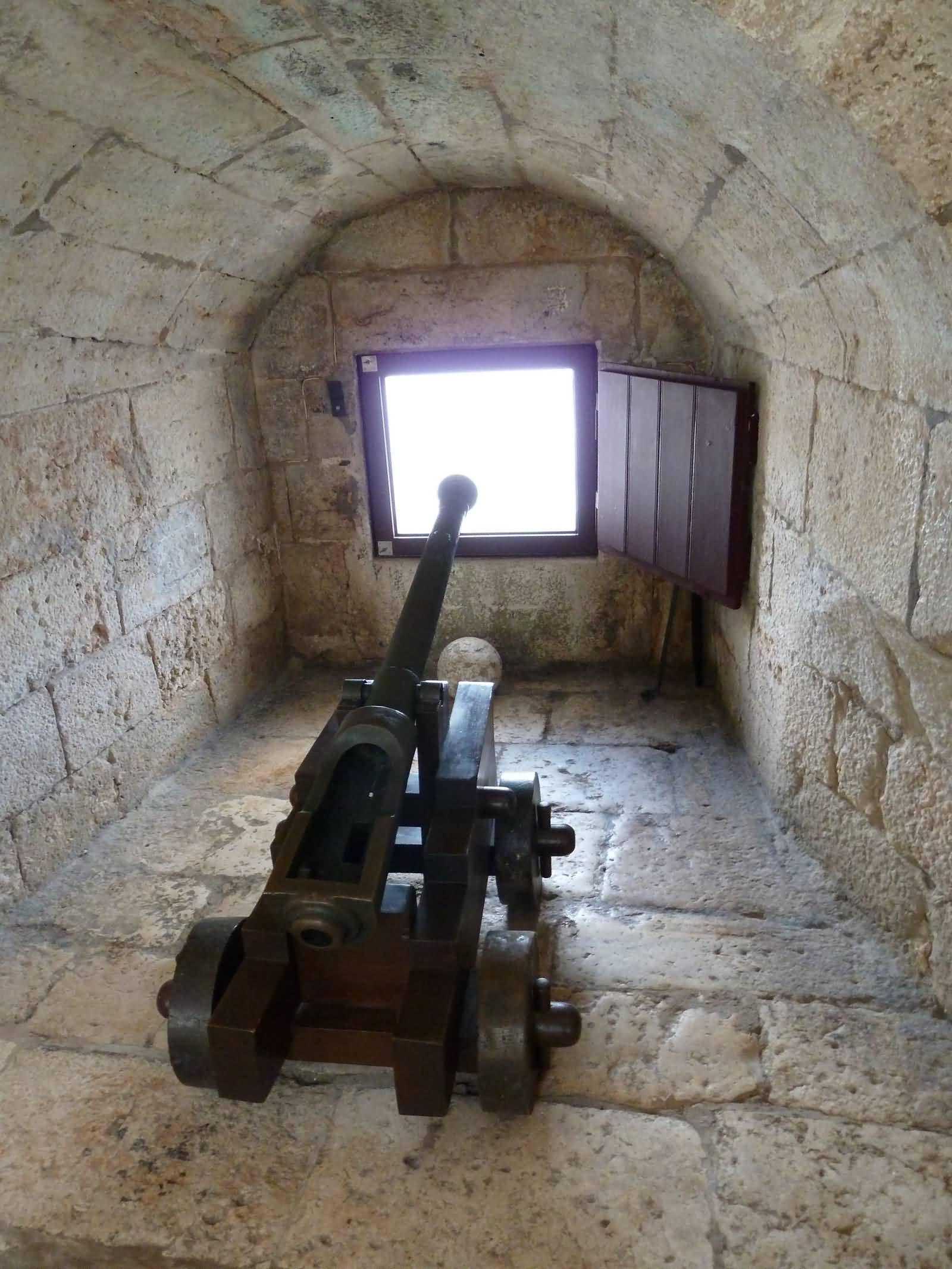 Machine Gun Inside The Belem Tower