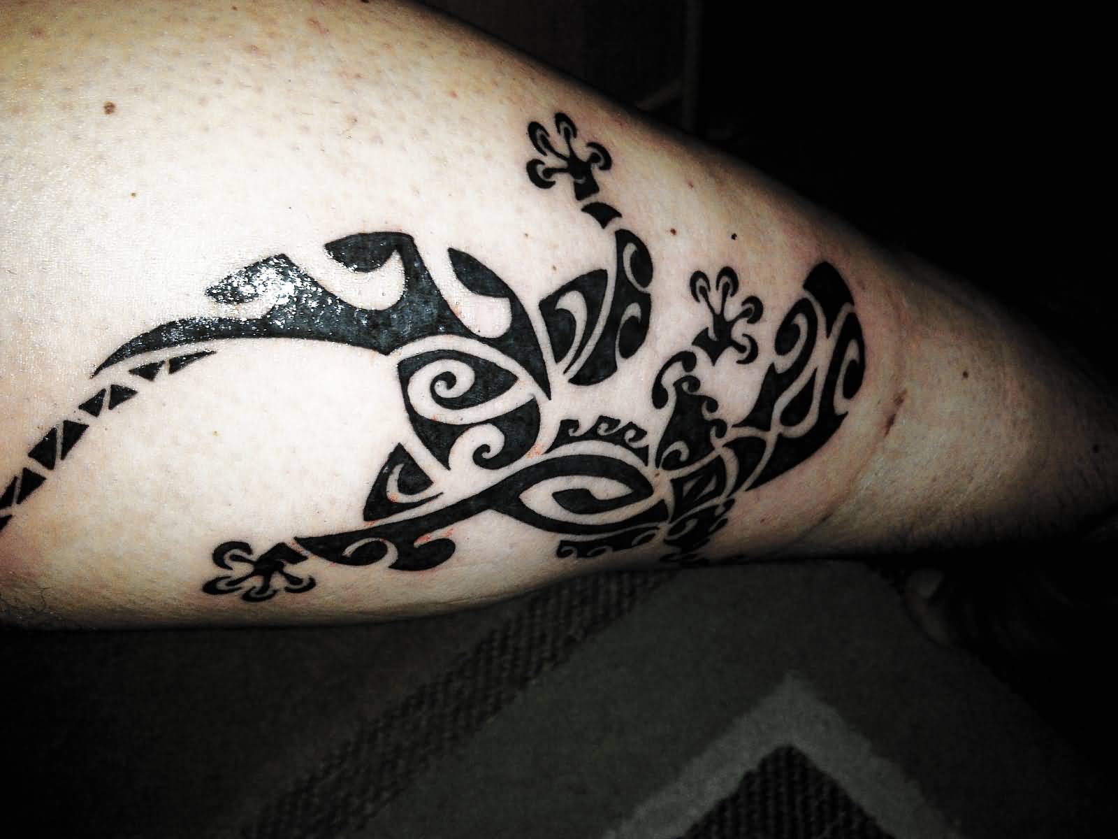 Maori Salamander Tattoo By Viadolinko