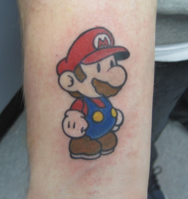 Mario Tattoo On Arm