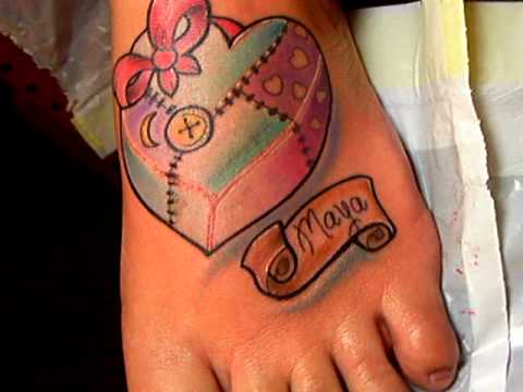 Memorial Quilting Tattoo On Foot