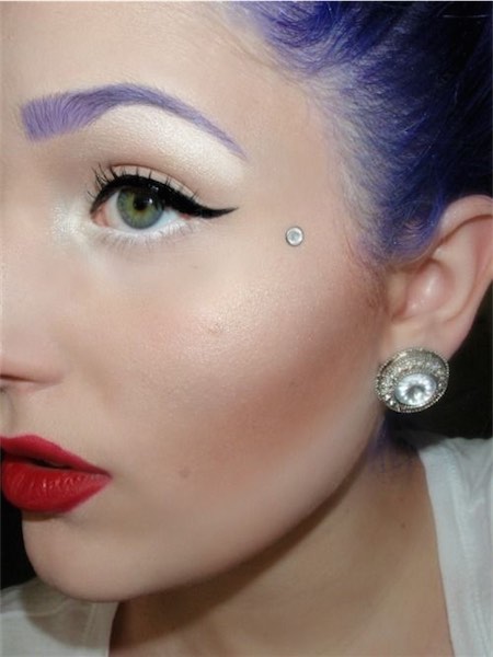 Microdermal Eye Piercing Picture For Girls