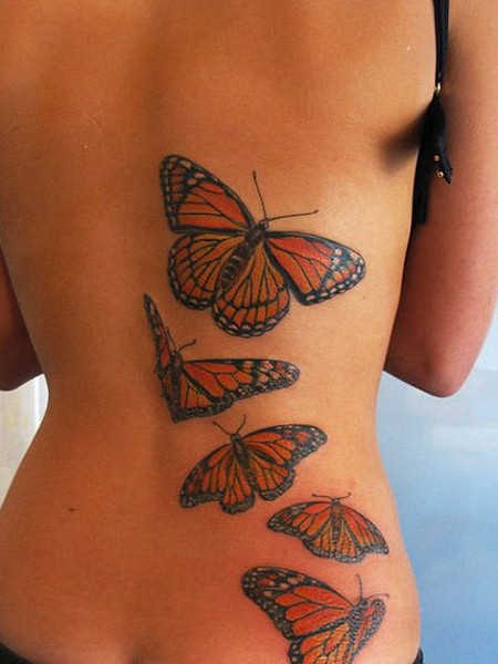 Monarch Butterflies Tattoo For Girls
