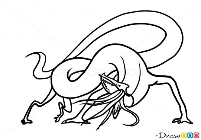 Monster Salamander Tattoo Drawing