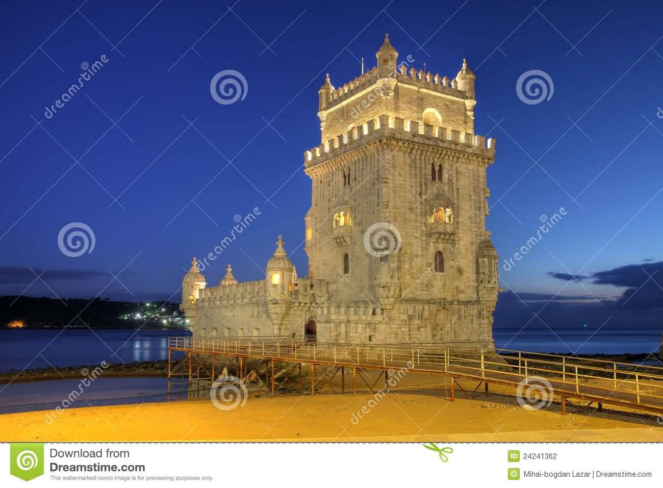 Night View Of The Belem Tower