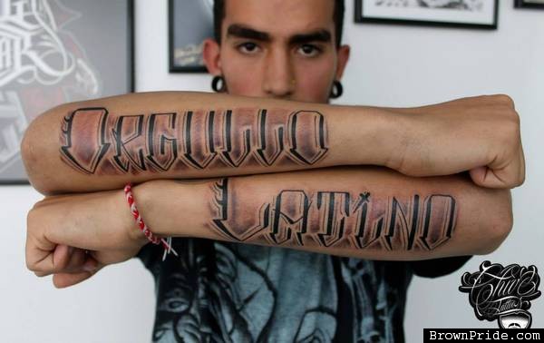 Orgullo Latino Tattoos On Arms For Men