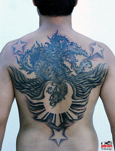 Outstanding Filipino Tattoo On Full Back For Men