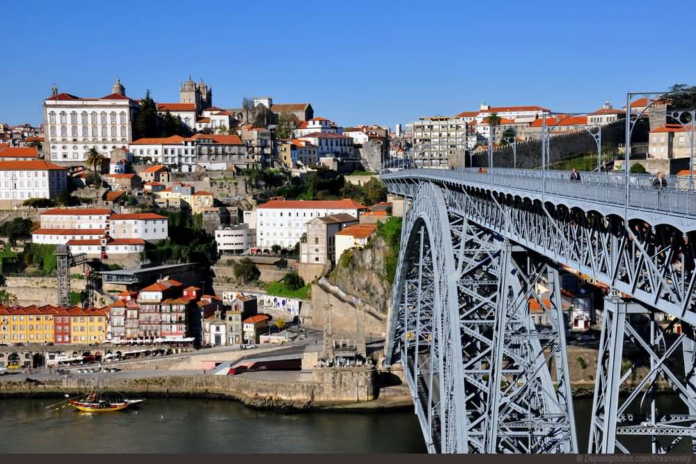 Porto City And Dom Luis Bridge View