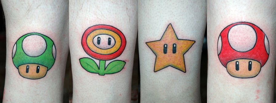 Prizes From Super Mario Tattoos By N01se Unit D403r01