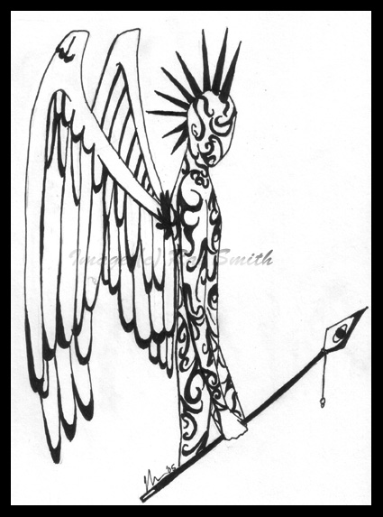 Punk Angel Tattoo Design By CasketBoy