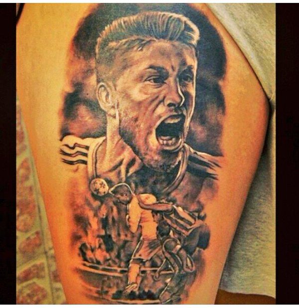 Realistic Real Madrid Players Theme Tattoo