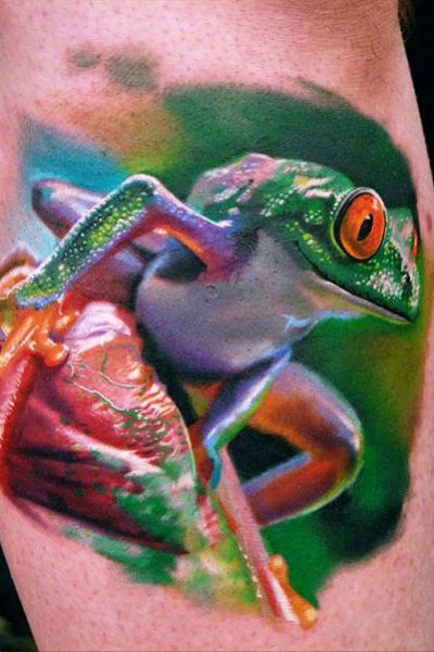 Realistic Tree Frog Tattoo
