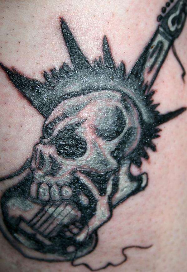 Rock Punk Skull Tattoo